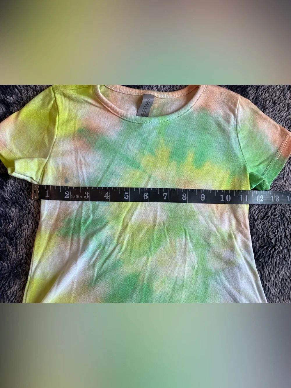 Plan + Purpose Girls 4T Multicolored Reworked Tie Dye Short Sleeve T-Shirt